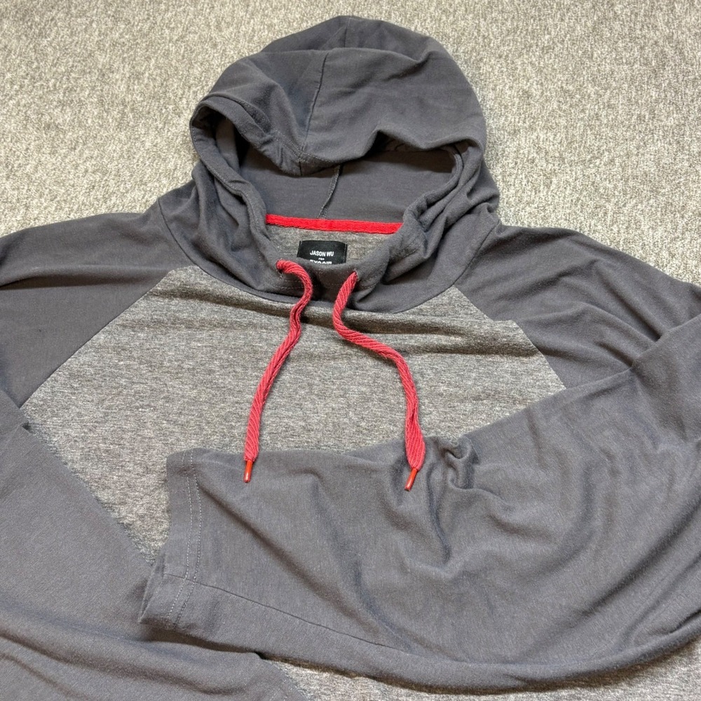 Jason Wu for EVA Air Grey Raglan Pullover Hoodie Mens Large‎ Q2305